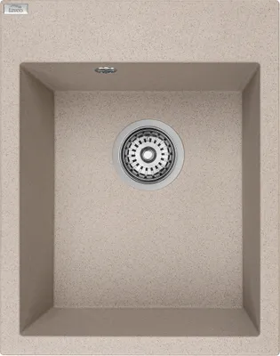 Produktbild von BADLAND Granitspüle Einzelbecken MONCHICHI 50x39 Beige | Siphon im SET!