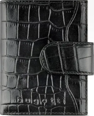 Produktbild von Slim Wallet aus Leder mit RFID Schutz – Flaches Portemonnaie für 8 Karten – Kreditkartenetui mit Scheinfach – Geldbeutel in Schwarz