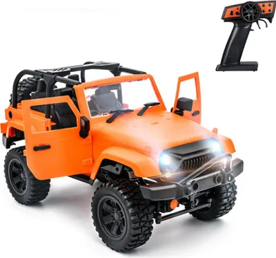 Produktbild von F2 Fernbedienung LKW im Massstab 1:14 Cabrio RC Car 4WD 2,4 GHz Offroad RC Trucks 30 km / h Hochgeschwindigkeits-Fahrzeugkriecher mit LED-Licht RC Rennwagen fuer Kinder Erwachsene