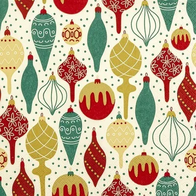 Produktbild von 20 Servietten Tree Deco classic - Christbaumdeko rot-grün 33x33cm
