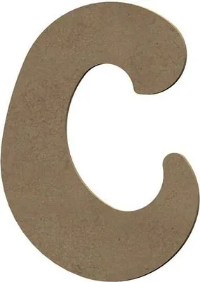 Image de Lettre majuscule C en bois MDF pour décoration - 15 cm