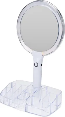Produktbild von Kosmetikspiegel mit LED-Beleuchtung und Organizer 18 x 34,5 cm