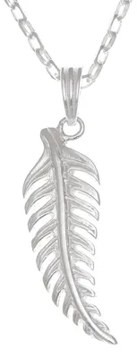 Productafbeelding van Sterling Zilveren Fern Hanger met Ketting en Geschenkdoos