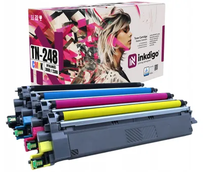 Produktbild von INKDIGO TN-248XL Toner Set kompatibel mit Brother TN248XL – CMYK für DCP-L3515CDW, DCP-L3520CDW, HL-L3240CDW, MFC-L3740CDW –