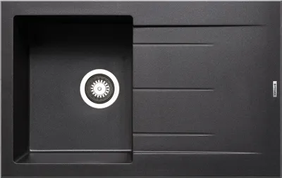 Produktbild von PYRAMIS Spüle ALAZIA 79x50 in CARBON mit Excenterbedienung / Granitspüle / Steinspüle / Ausschnitt 770 x 480 mm