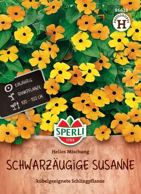 Produktbild von SPERLI Schwarzäugige Susanne Samen Helios Thunbergia alata 20 Pflanzen