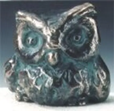 Produktbild von Eule groß 8 cm Bronzeskulptur, patiniert