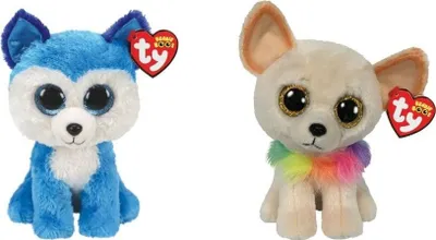 Produktbild von Ty - Stofftiere - Beanie Boo's - Prince Husky & Chewey Chihuahua