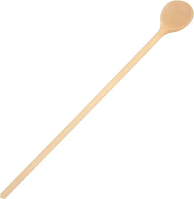 Image de Cuillère en bois ronde pour moutarde 38 mm - 35 cm | cuillère de cuisine en bois | cuillère naturelle pour sauces | cuillère écologique pour épices