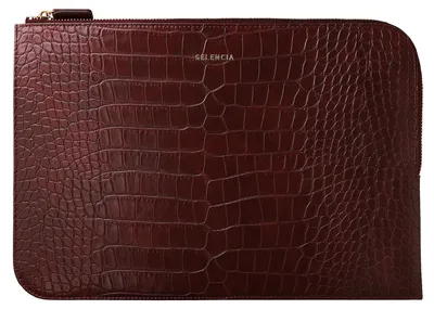 Productafbeelding van Selencia Croco Laptophoes 15-16 inch - Laptopsleeve - Burgundy
