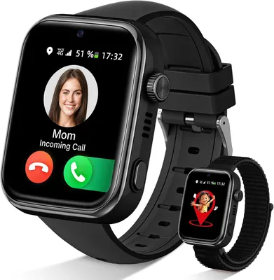 Produktbild von 2026 Kinder Smartwatch 4G mit Videoanruf, GPS/WLAN/LBS Ortung, WhatsApp, SOS, Schulmodus, IP68, 820mAh, Mädchen & Jungen 4-14 Schrittzähler, Alarmuhr!