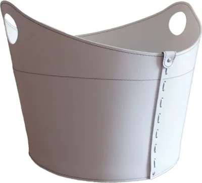 Produktbild von Kaminkorb "CALA-MINI" für Holz aus Leder | Weiß (white)