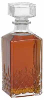 Produktbild von Gerimport Getranke- oder Whiskykaraffe - dekoratives Glas - transparent - 1000 ml - 9 x 23 cm - mit