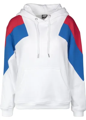 Produktbild von Urban Classics Damen Ladies Oversize 3-Tone Block Hoodie Kapuzenpullover, per Pa