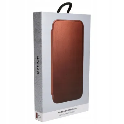 Produktbild von Nomad Modern Leather Folio, Folio, Apple, iPhone 15 Pro, 15,5 cm (6.1"), Braun