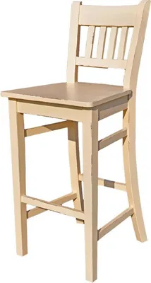 Image de Casa Padrino Chaise de bar en bois massif - Shabby Chic style campagnard Tabouret de bar