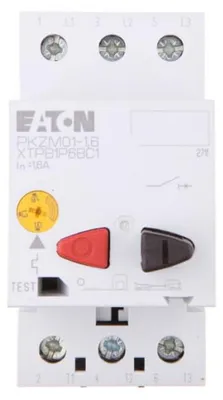 Imagen del producto de EATON PKZM01-1,6 278480, interruptor de protección de motor, 3 polos, Ir=1-1,6A, código de producto 278480