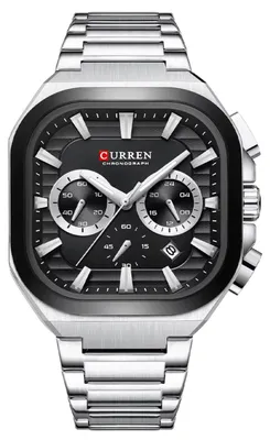 Produktbild von CURREN CA-41621 Herrenuhr mit Chronograph, Silber und Schwarz KP41621