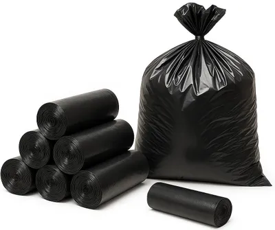Produktbild von Extra starke Müllsäcke 60L Schwarz (375 Stück=15 Rollen) | Reißfest & stabil | Abfallsäcke für Haushalt & Garten | BabylonPlast™