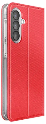 Zdjęcie produktu dla Avizar, etui do Galaxy A57 o fakturze z funkcją podstawki i przegródką na karty, czerwone