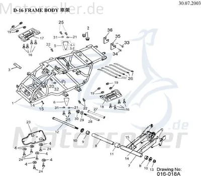 Produktbild von AEON Bundmutter Overland 180 Sechskantmutter ATV 180ccm 4Takt Motorroller.de Flanschmutter Sechskant-Mutter Flansch-Mutter Maschinenmutter Bund-Mutter