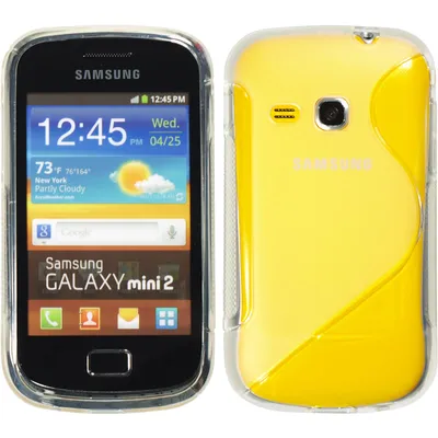 Produktbild von PhoneNatic Case kompatibel mit Samsung Galaxy Mini 2 - clear Silikon Hülle S-Style + 2 Schutzfolien