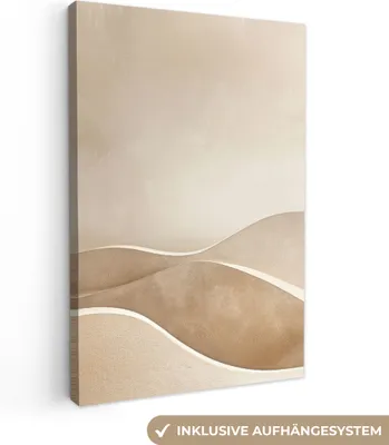 Obrázok produktu pre MuchoWow® - Plátno - Béžové - Príroda - Abstraktné - Moderné, fototapeta, nástenné dekorácie obrazy obývacia izba, 80x120cm