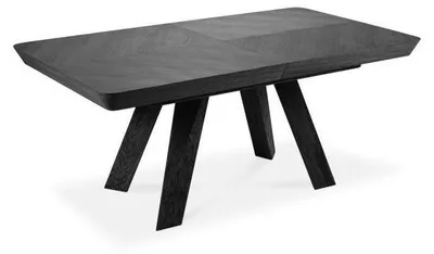 Produktbild von Masseno Ausziehbar Esstisch QUERCIA 180 - 380 cm x 100 cm Rechteckig Tisch für Wohnzimmer, Küche, Schwarz