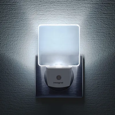 Image de Lampes de nuit LED intégrées, lot de 2, avec prise, détecteur de mouvement et lumière de nuit