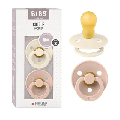 Produktbild von BIBS 130253 Colour Ivory & Blush 18+M Latex-Schnuller, BPA-frei