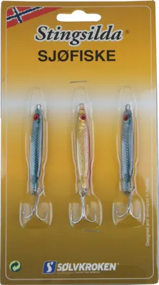 Produktbild von Solvkroken Stingsilda - 3 Pilker, Gewicht / Länge / Hakengröße:18g - 6.5cm - Gr. 6