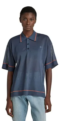 Productafbeelding van G-STAR RAW Dames, oversized gebreide polo