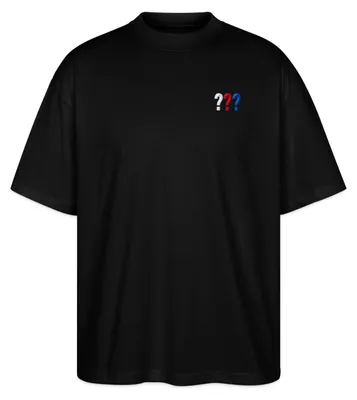 Produktbild von Spreadshirt Die Drei Fragezeichen Logo Stickerei Oversize Uni T-Shirt, M, Schwarz
