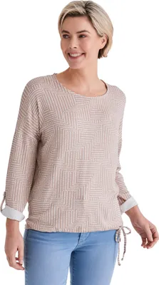 Produktbild von Stooker Women CARLY Damen Langarmshirt Loose Fit 44/46 sand mosaic aop