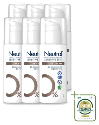 Productafbeelding van 6 x Neutrale dagcrème – parfumvrij – voor de gevoelige huid – 50 ml - Voordeelverpakking - 6 stuks