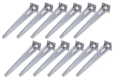 Produktbild von 12x Bodenhülse Einschlaghülse für Ø 34 mm Bodeneinschlaghülse 50 cm Länge Zaunpfahl verzinkt Aufnahme 100x100 mm