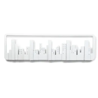 Produktbild von UMBRA SKYLINE MULTI HOOK 5er Garderobenleiste Hakenleiste Haken weiß 318190-660