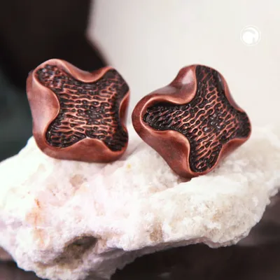 Produktbild von Clip Ohrring ca.27x29mm Kreuz kupferfarben glänzend Kunststoff