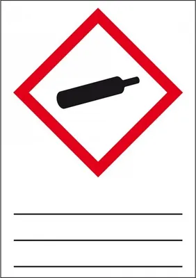 Produktbild von Dreifke® Aufkleber I Gefahrensymbol Gasflasche GHS 04, Beschriften u.Laminier...