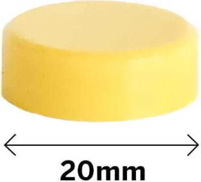 Immagine prodotto di ALLboards MSY20/10 ALLboards Magnet gelb, Kunststoff Ø 2,0 x 0,6 cm, 10 St.