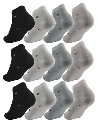 Produktbild von 12 Paar Damen Sneaker Socken mit Muster Baumwolle, 12 Paar, Mix3 35-38