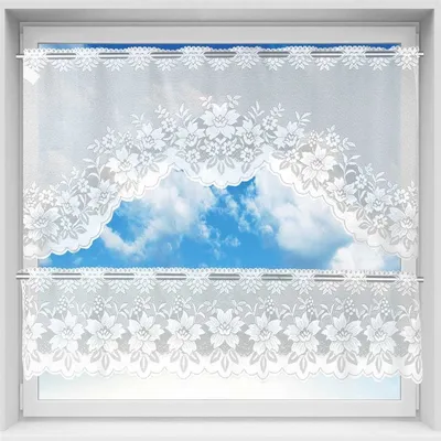 Produktbild von Bistrogardinen-Set mit Stangendurchzug, Maße: 160x30cm und 160x60cm, Design: Frida