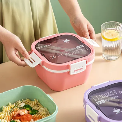 Produktbild von Lunchbox Bento Box,1200mL,5 FäCher Leak Proof,Mikrowelle GeschirrspüLer Sicher