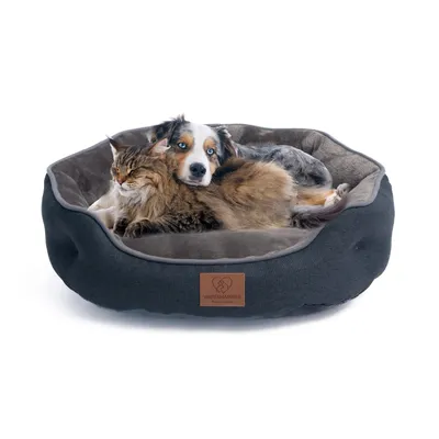 Immagine prodotto di Letto per animali domestici Letto ortopedico premium per cani, letto per gatti, soffice e morbido per gatti o cani di piccola taglia, 2 pezzi con cuscino reversibile