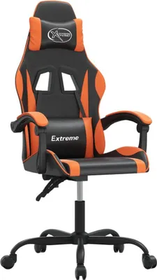 Produktbild von vidaXL Gaming-Stuhl Drehbar Schwarz und Orange Kunstleder