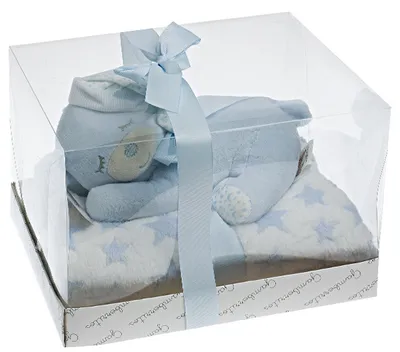 Produktbild von baby-Decke und Br 110 cm Polyester blau 2-teilig