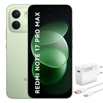 Immagine prodotto di Xiaomi REDMI Note 17 Pro Max 5G, smartphone con 8GB di RAM, 512GB di memoria, colore verde, batteria da 9210mAh, display AMOLED a 120Hz, NFC e alimentatore da 120W