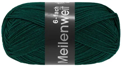 Produktbild von Lana Grossa MEILENWEIT 150 g UNI 6-fach Sockenwolle für warme Füße 390 m Farbe 9683 - Petrolgrün, KI-generiertes Bild