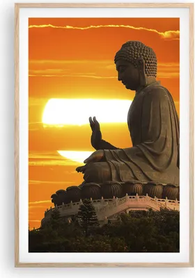 Produktbild von Gerahmtes Poster - Rahmen in heller Eiche - tempel buddha - 61x91,5 cm - Wand Bild - Wanddeko - Wandbilder - Kunstposter - Wandposter - Bilderrahmen - Bilder - Kunstdruck - Wandbild - P2NPA61x91-3532