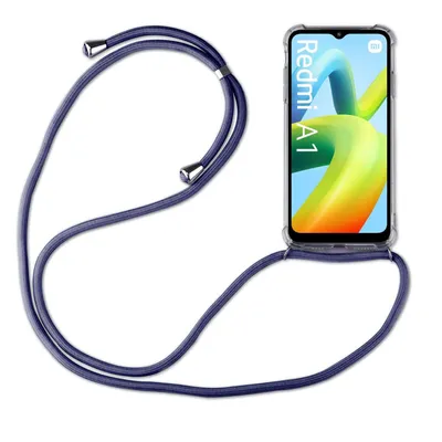 Produktbild von Handykette für Xiaomi Redmi A1 Handyhülle mit Band Hülle mit Kordel Handy Tasche Blau